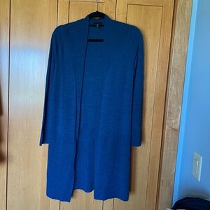 Talbots Blue Merino Wool Cardigan Sweater Size Medium